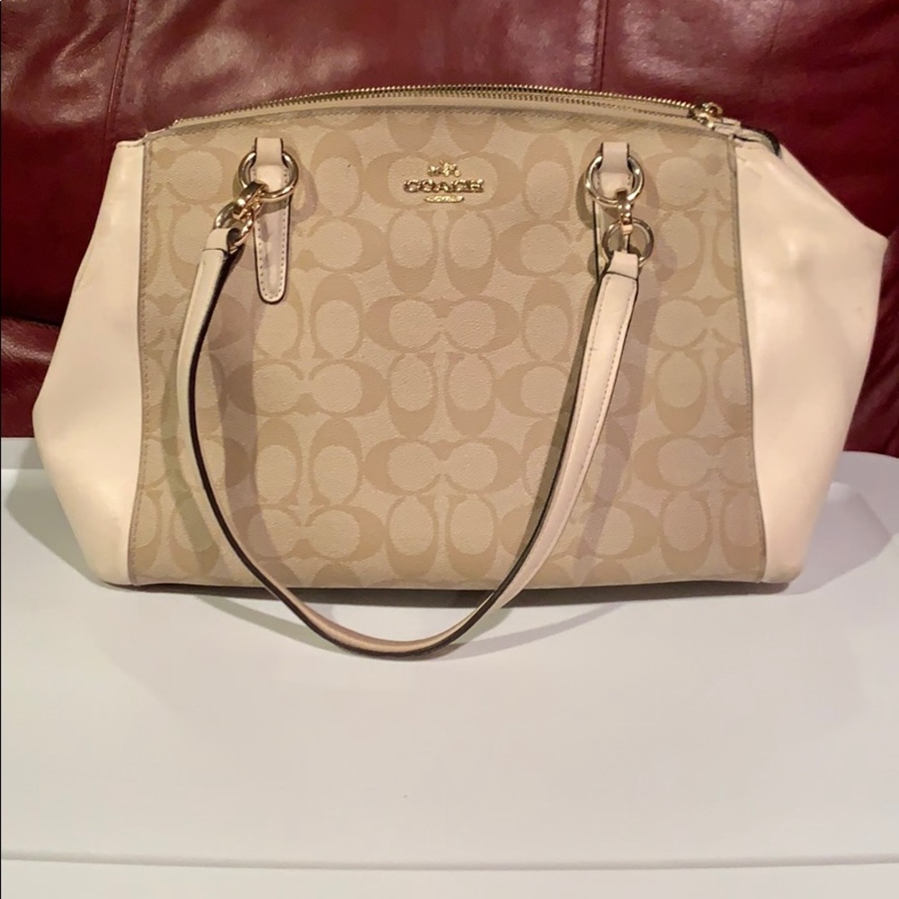 80%off OG Price Ivory & Tan Coach Crossbody Purse